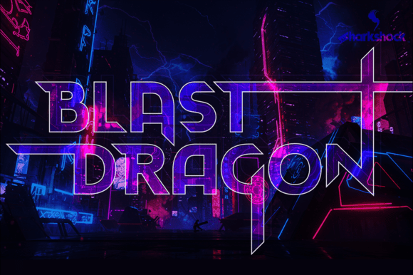 Blast Dragon: A Typeface for Cyberpunk and High-Impact Branding